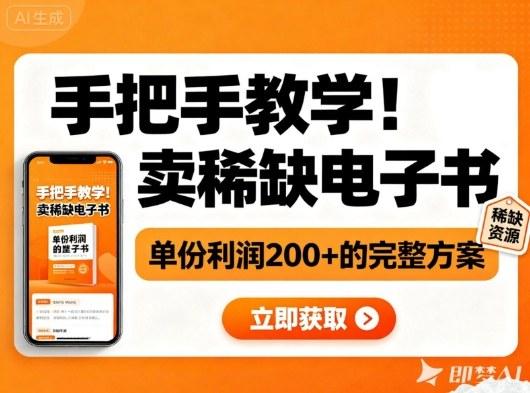 小红书稀缺电子书变现实操：单份利润200+，手把手教你完整赚钱方案-微七七网-是一个专注于全域获客|流量矩阵化打法的团队！