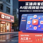 实体店AI短视频矩阵实战课：三步引爆客流，倍增团购销量！-微七七网-是一个专注于全域获客|流量矩阵化打法的团队！