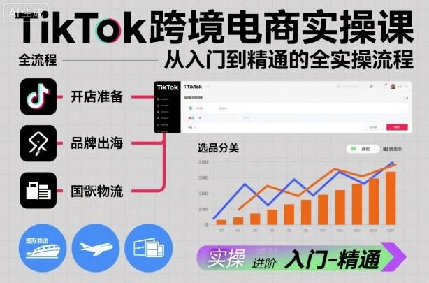 TIKTOK跨境电商零基础实操课：2023从入门到爆单的全流程完整指南-微七七网-是一个专注于全域获客|流量矩阵化打法的团队！
