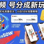 视频号分成新策略：AI非遗文化流量爆发，小白10分钟速成完整教程-微七七网-是一个专注于全域获客|流量矩阵化打法的团队！