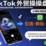 TIKTOK外贸操盘手实战秘籍：打通公域引流到私域成交全链路，低成本斩获高质量海外询盘攻略-微七七网-是一个专注于全域获客|流量矩阵化打法的团队！
