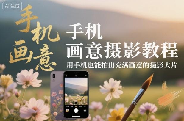 手机画意摄影终极秘籍：零基础用手机拍出画意大片，摄影教程全攻略-微七七网-是一个专注于全域获客|流量矩阵化打法的团队！