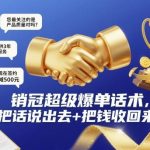 销冠爆单话术终极秘籍：一言成交术，让现金快速回流的超级技巧-微七七网-是一个专注于全域获客|流量矩阵化打法的团队！