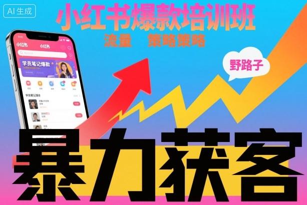 小红书获客实战班：爆款引流捷径揭秘，实现持续高效流量增长-微七七网-是一个专注于全域获客|流量矩阵化打法的团队！
