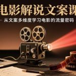 电影解说文案课进阶指南：多维度文案学习实战，揭秘电影流量密码全攻略-微七七网-是一个专注于全域获客|流量矩阵化打法的团队！