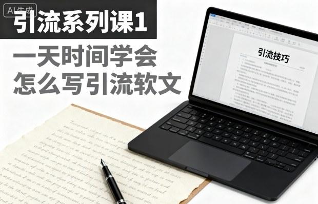 引流软文写作一日通：系列课第1讲，新手快速上手秘籍-微七七网-是一个专注于全域获客|流量矩阵化打法的团队！