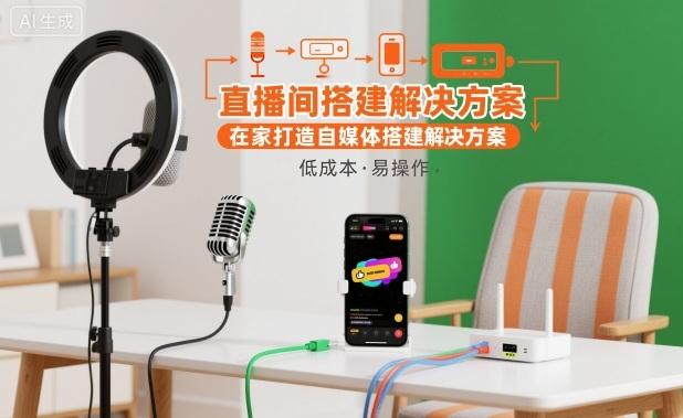 如何在家快速搭建自媒体直播间：一站式解决方案与实操指南-微七七网-是一个专注于全域获客|流量矩阵化打法的团队！