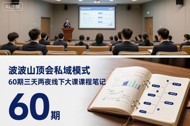 波波山顶会私域模式60期线下大课实录：三天两夜独家课程笔记与干货文档-微七七网-是一个专注于全域获客|流量矩阵化打法的团队！