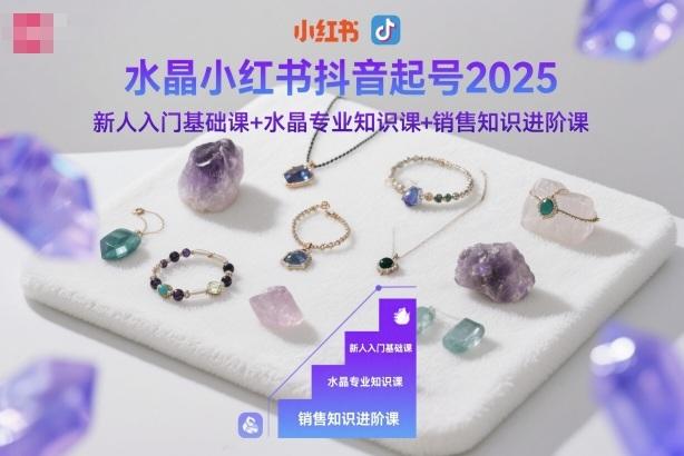 2025水晶抖音小红书起号变现：零基础入门到精通系统课，专业知识与销售进阶攻略-微七七网-是一个专注于全域获客|流量矩阵化打法的团队！