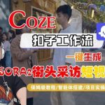 COZE扣子智能体实战：手把手教你用工作流一键生成SORA2风格街头采访短视频-微七七网-是一个专注于全域获客|流量矩阵化打法的团队！