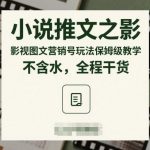 影视图文营销号小说推文玩法保姆级实操教学：零基础速成全程干货秘籍-微七七网-是一个专注于全域获客|流量矩阵化打法的团队！