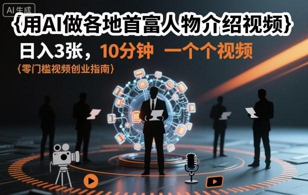 AI制作全国首富人物传记视频，日赚300+，十分钟速成教程大公开-微七七网-是一个专注于全域获客|流量矩阵化打法的团队！