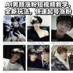 AI男颜涨粉短视频实战教学：创新玩法快速起号，引爆粉丝增长-微七七网-是一个专注于全域获客|流量矩阵化打法的团队！
