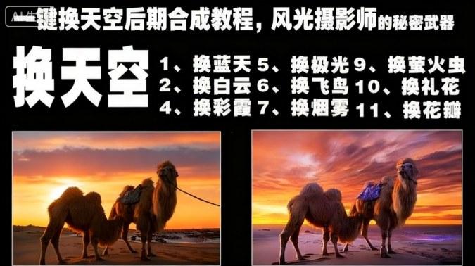风光摄影师的秘密武器：一键换天空后期合成教程，快速打造震撼天空效果-微七七网-是一个专注于全域获客|流量矩阵化打法的团队！