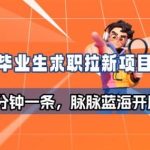 毕业生求职新风口：脉脉拉新项目全拆解，空白蓝海市场开局秘籍-微七七网-是一个专注于全域获客|流量矩阵化打法的团队！