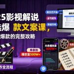 2025影视解说爆款文案实战秘籍：零基础速成爆款的完整攻略课-微七七网-是一个专注于全域获客|流量矩阵化打法的团队！