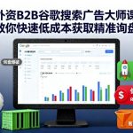 外资B2B谷歌搜索广告实战大师课：快速低成本获取精准询盘全攻略-微七七网-是一个专注于全域获客|流量矩阵化打法的团队！
