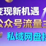 公众号流量主与私域网盘拉新双变现：零门槛当天见效，新手快速收益指南-微七七网-是一个专注于全域获客|流量矩阵化打法的团队！