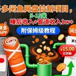 拼多多闲鱼网盘拉新项目实操揭秘：单笔赚5-15米，睡后收入+管道收入月入1W+（附保姆级教程）-微七七网-是一个专注于全域获客|流量矩阵化打法的团队！