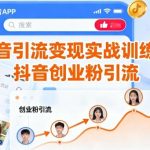 抖音引流变现实战训练营：高效吸引创业粉的赚钱全攻略-微七七网-是一个专注于全域获客|流量矩阵化打法的团队！