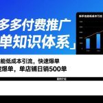 拼多多付费推广爆单终极指南：新手低成本引流实战技巧，快速实现日销500+爆单秘籍-微七七网-是一个专注于全域获客|流量矩阵化打法的团队！
