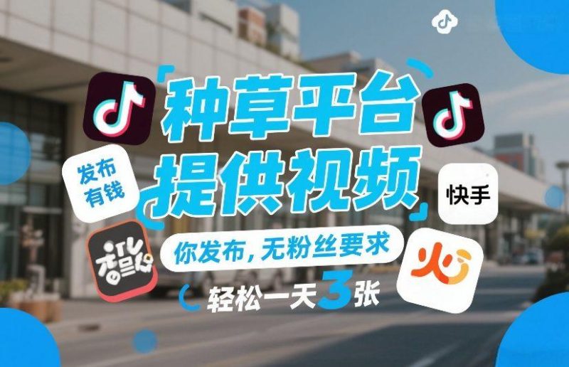 揭秘种草平台赚钱新招：提供视频素材，发布即收益，无粉丝要求轻松日入300+！-微七七网-是一个专注于全域获客|流量矩阵化打法的团队！