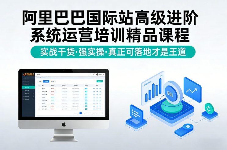 阿里巴巴国际站运营进阶秘籍：系统培训+实战干货，强实操可落地教程-微七七网-是一个专注于全域获客|流量矩阵化打法的团队！