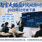 2025年12月淘宝天猫盈利突破线下特训营：系统解密电商企业经营之道，实战打造标准化运营体系-微七七网-是一个专注于全域获客|流量矩阵化打法的团队！