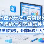 揭秘得物视频号新玩法：矩阵操作+去重软件，参与创作激励计划轻松月入10W+-微七七网-是一个专注于全域获客|流量矩阵化打法的团队！