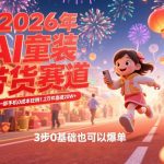 AI童装新春带货秘籍：手机0成本狂销1.2万件赚20W+，零基础3步爆单全攻略-微七七网-是一个专注于全域获客|流量矩阵化打法的团队！