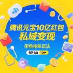 腾讯元宝10亿红包独家攻略：私域变现融合闲鱼接单玩法，每日稳定收益100+实战教程-微七七网-是一个专注于全域获客|流量矩阵化打法的团队！