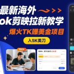26年最新TIKTOK剪映拉新实操教学：零成本美金项目，新手轻松月入5000刀-微七七网-是一个专注于全域获客|流量矩阵化打法的团队！