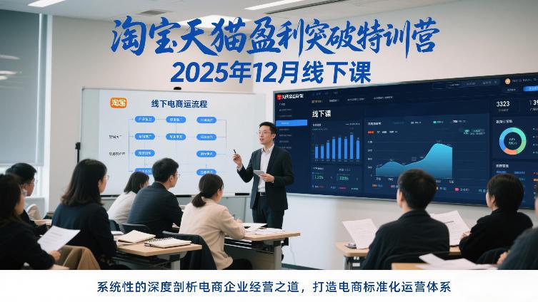 2025年12月淘宝天猫盈利突破线下特训营：系统深度解析电商经营之道，打造标准化运营体系-微七七网-是一个专注于全域获客|流量矩阵化打法的团队！