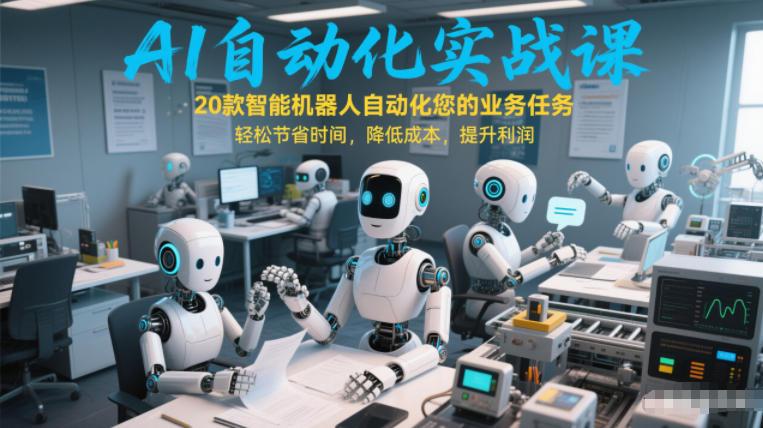 AI自动化实战课：掌握20款智能机器人，自动化业务流程，显著降本增效提升利润-微七七网-是一个专注于全域获客|流量矩阵化打法的团队！